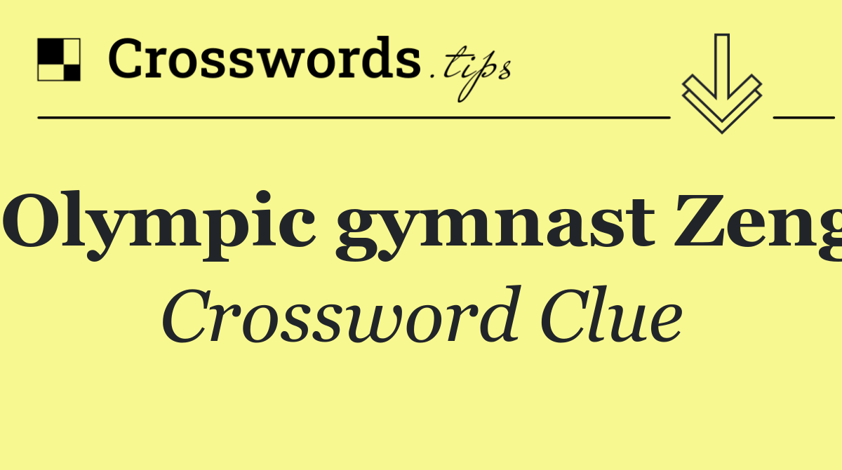 Olympic gymnast Zeng