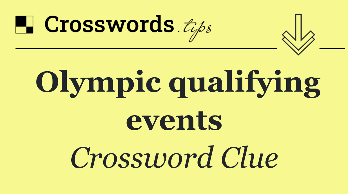 Olympic qualifying events