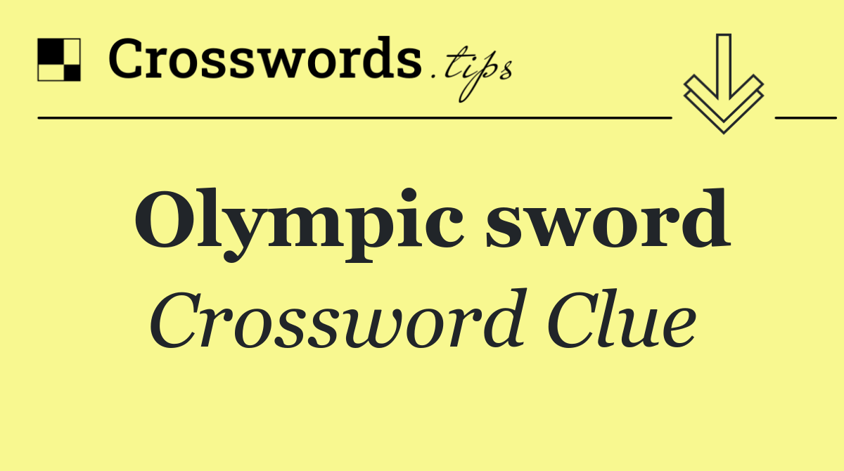 Olympic sword