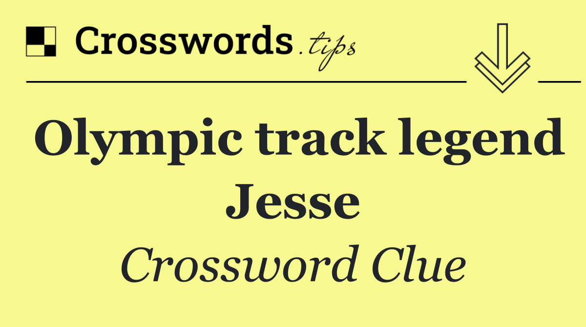 Olympic track legend Jesse