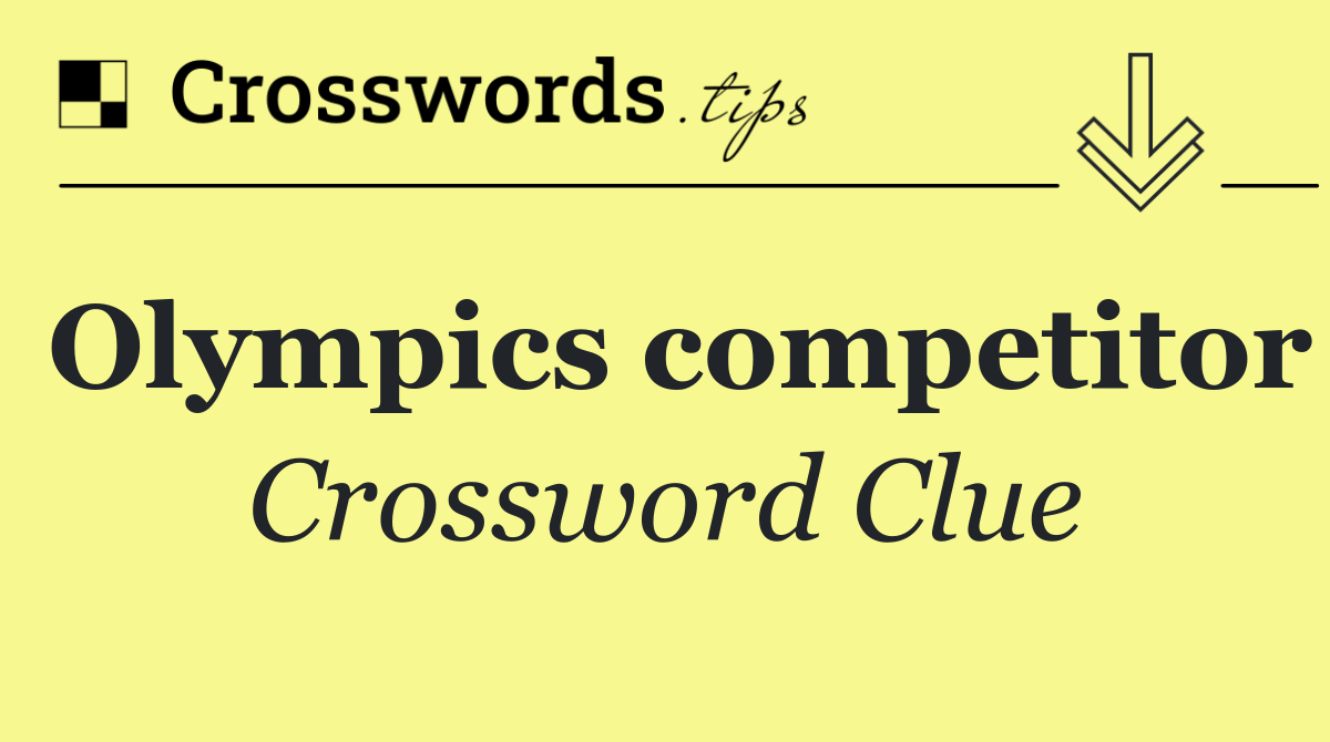 Olympics competitor