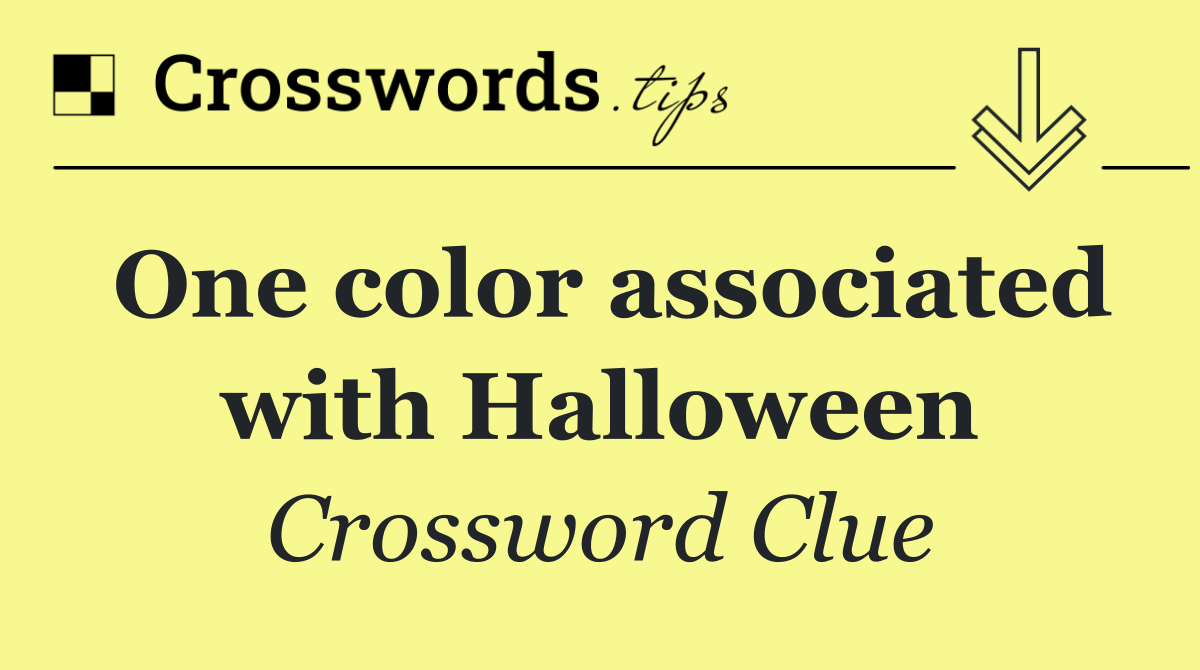 One color associated with Halloween