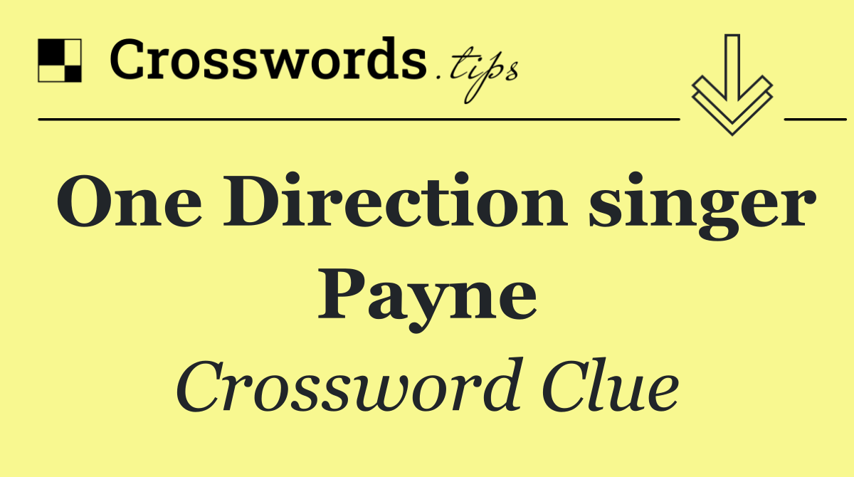 One Direction singer Payne