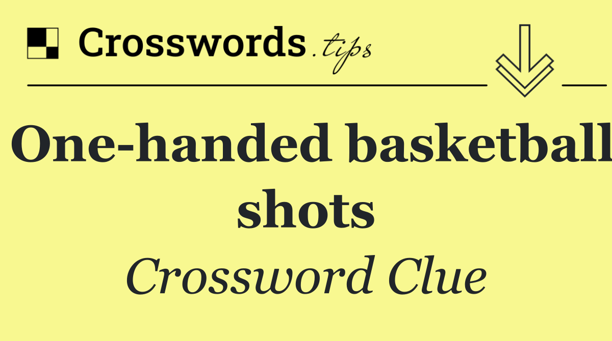 One handed basketball shots