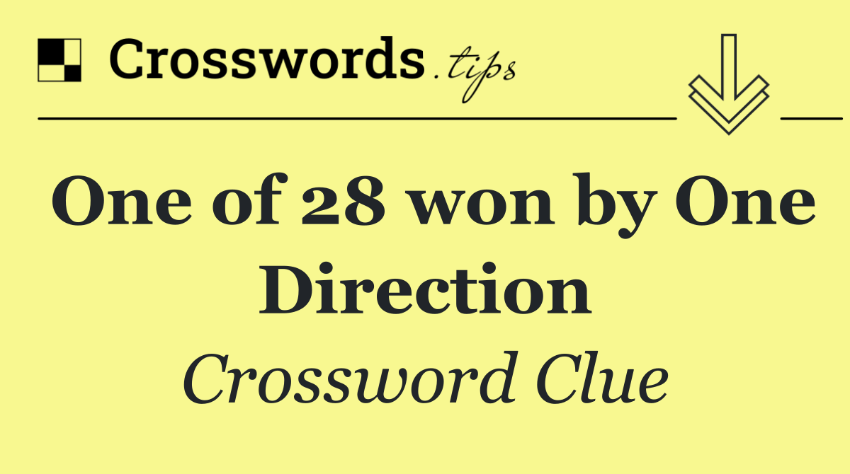 One of 28 won by One Direction
