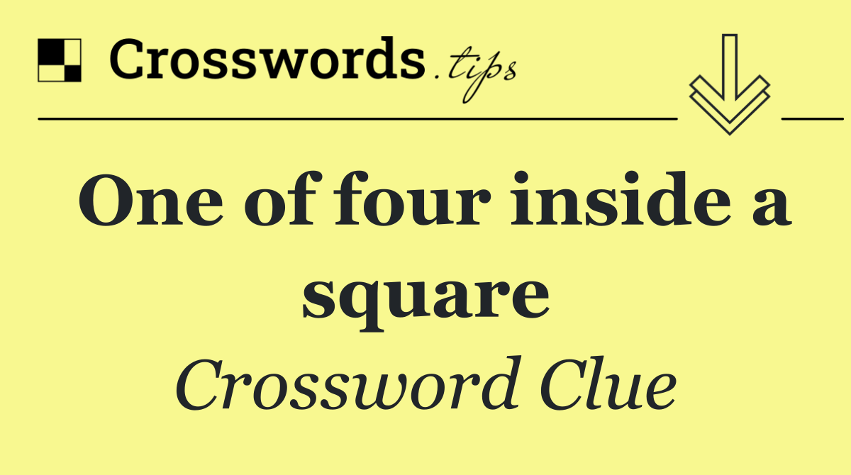 One of four inside a square