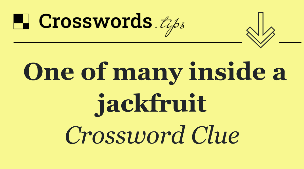 One of many inside a jackfruit