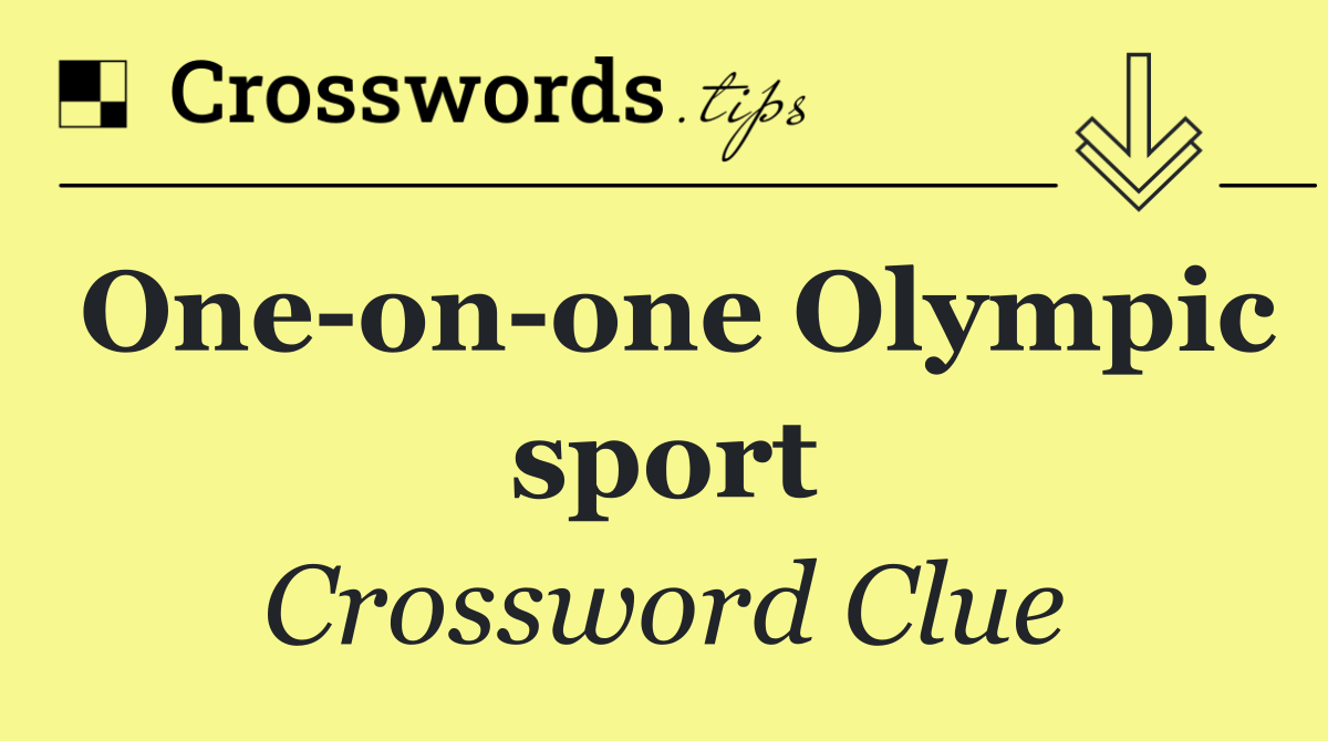One on one Olympic sport