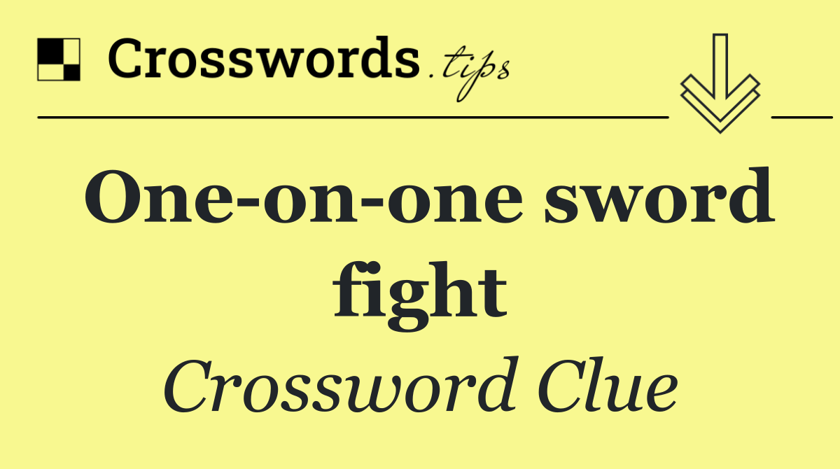 One on one sword fight