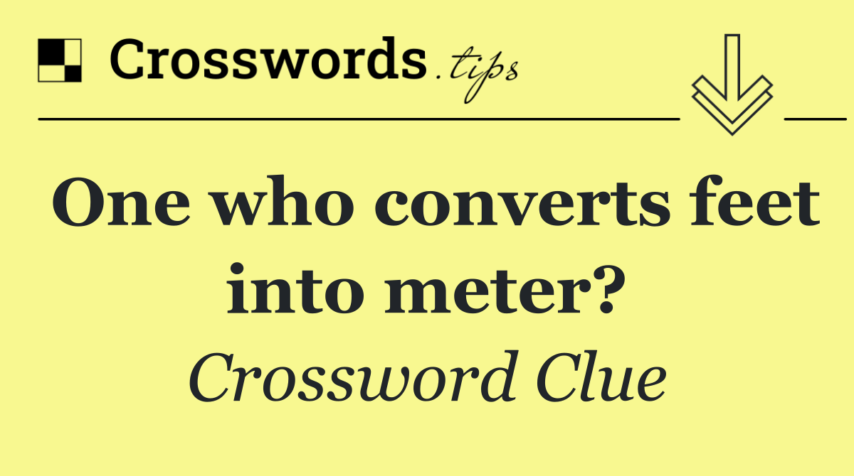 One who converts feet into meter?