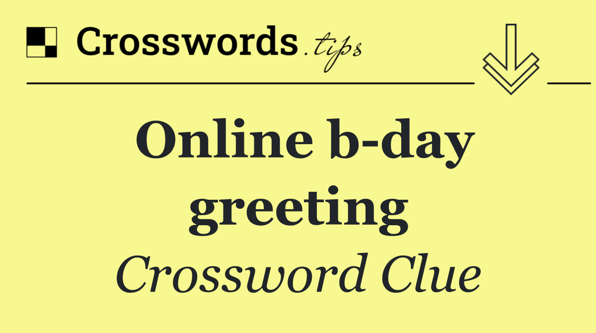 Online b day greeting