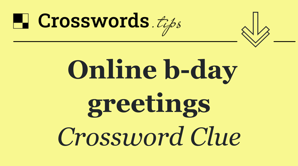 Online b day greetings