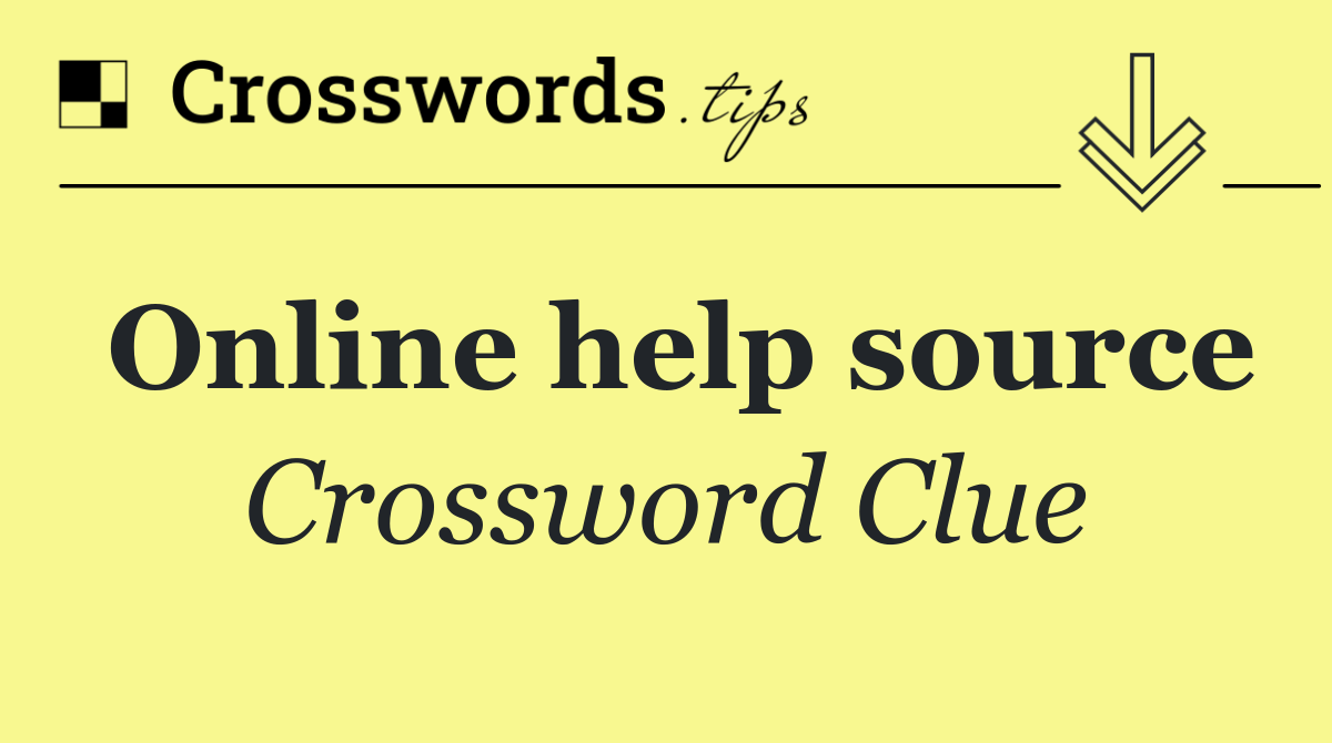 Online help source