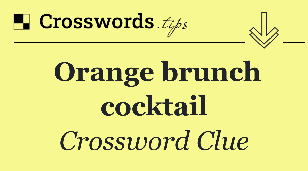 Orange brunch cocktail