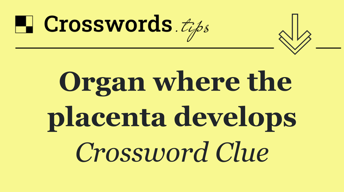 Organ where the placenta develops