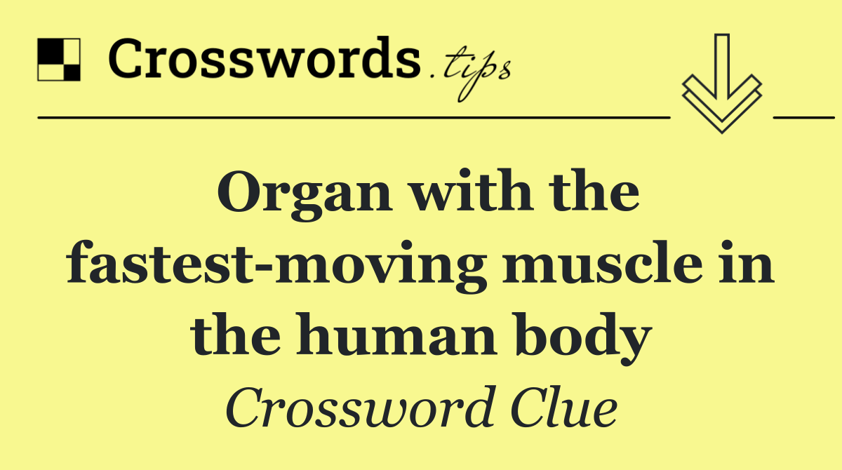 Organ with the fastest moving muscle in the human body