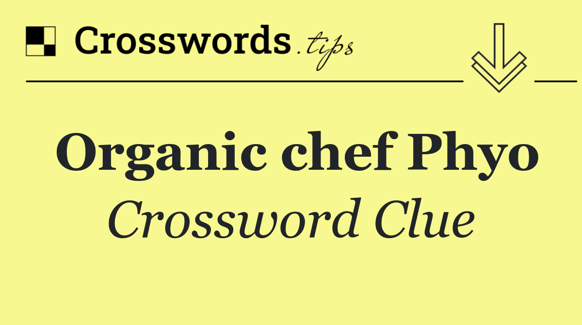Organic chef Phyo