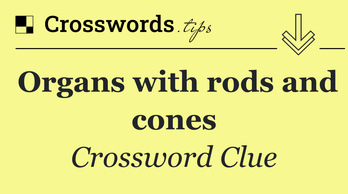 Organs with rods and cones