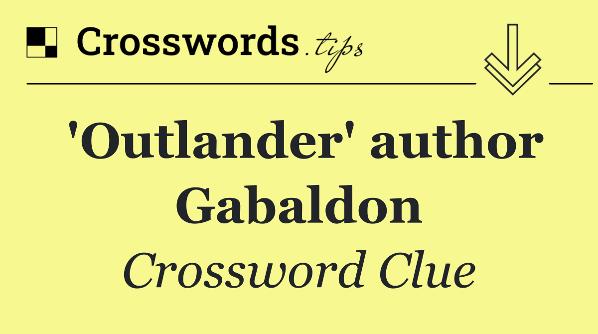 'Outlander' author Gabaldon