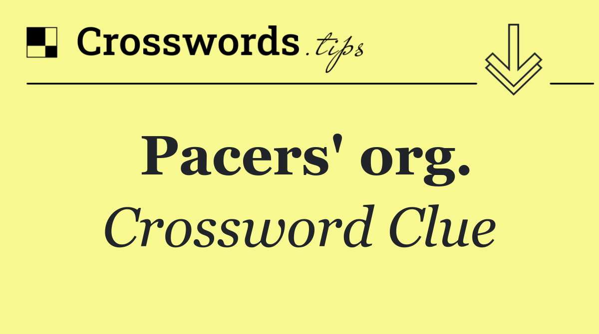 Pacers' org.
