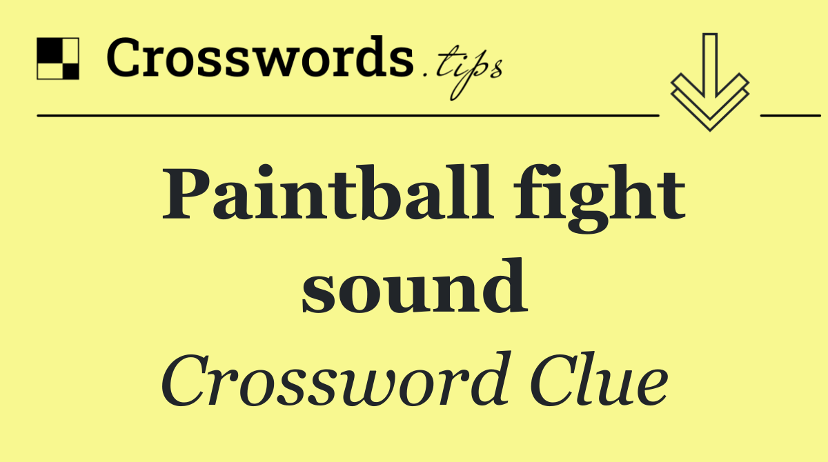 Paintball fight sound