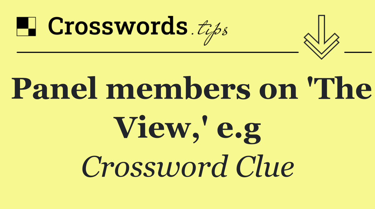 Panel members on 'The View,' e.g