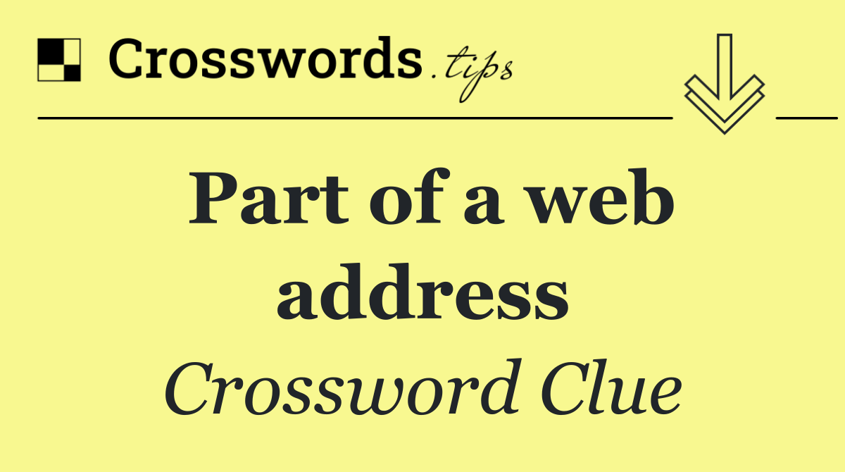 Part of a web address
