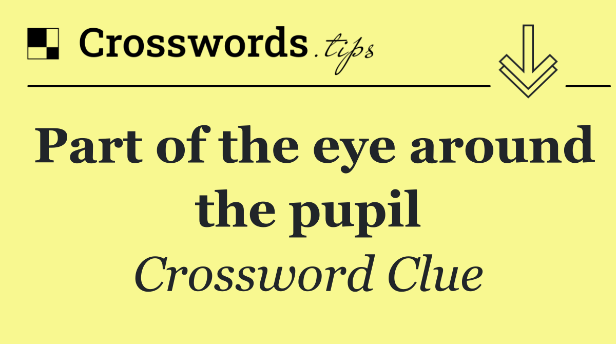 Part of the eye around the pupil