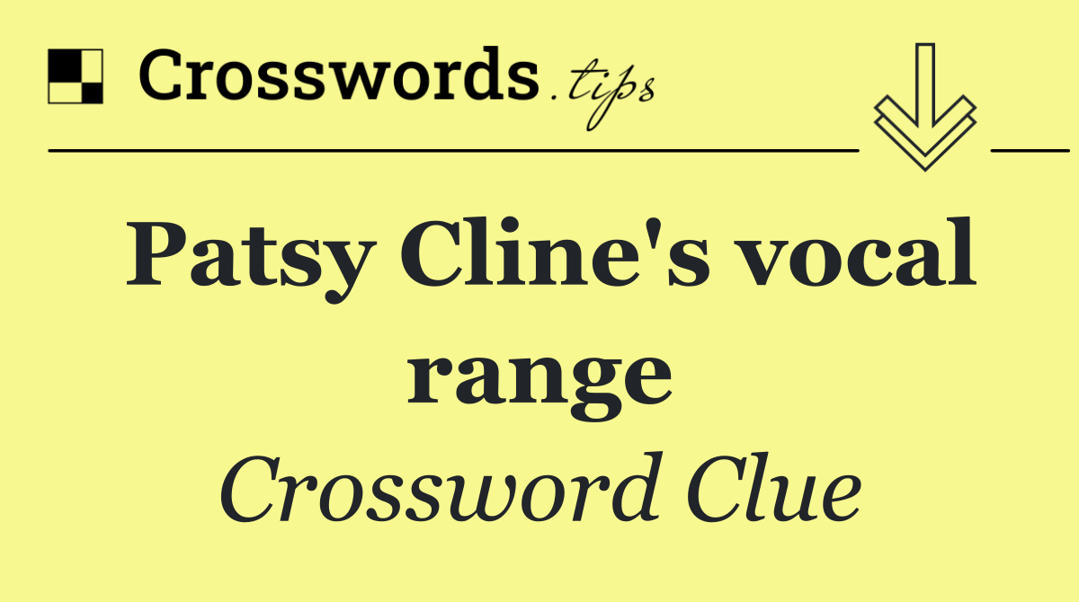 Patsy Cline's vocal range