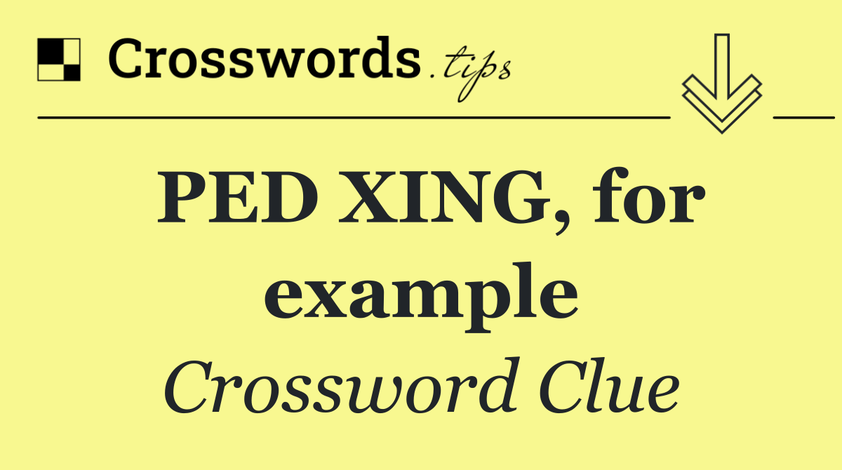 PED XING, for example