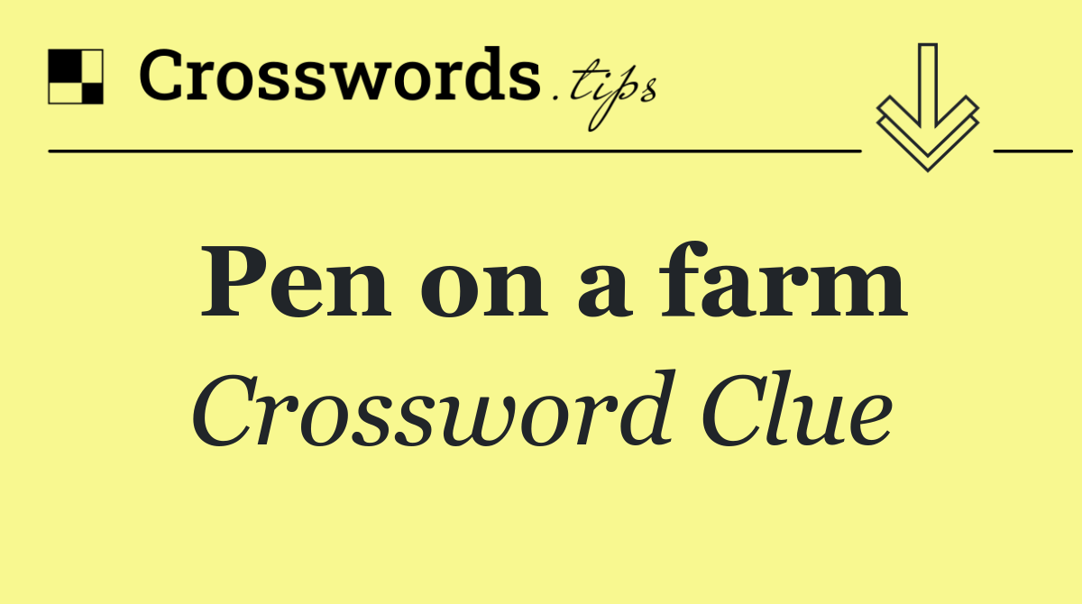 Pen on a farm