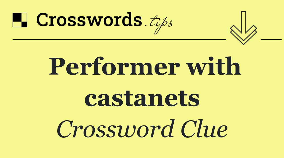 Performer with castanets