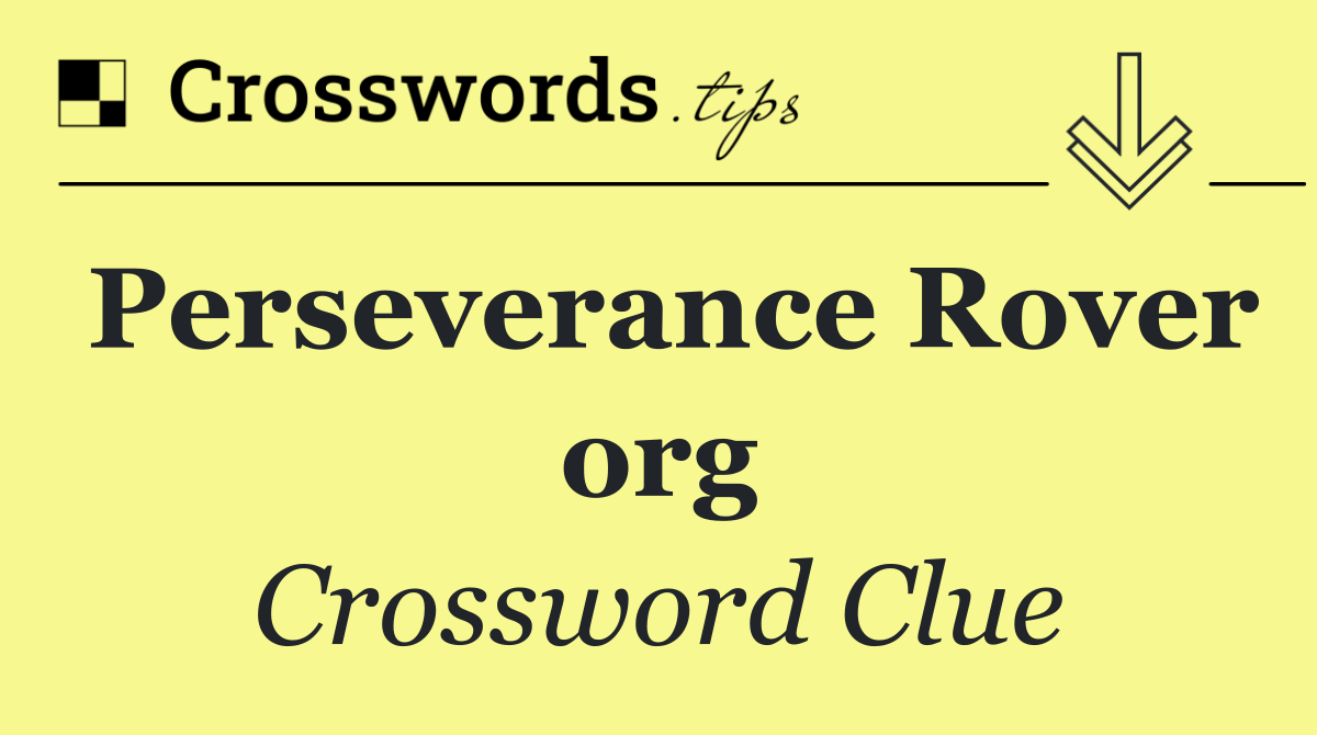 Perseverance Rover org