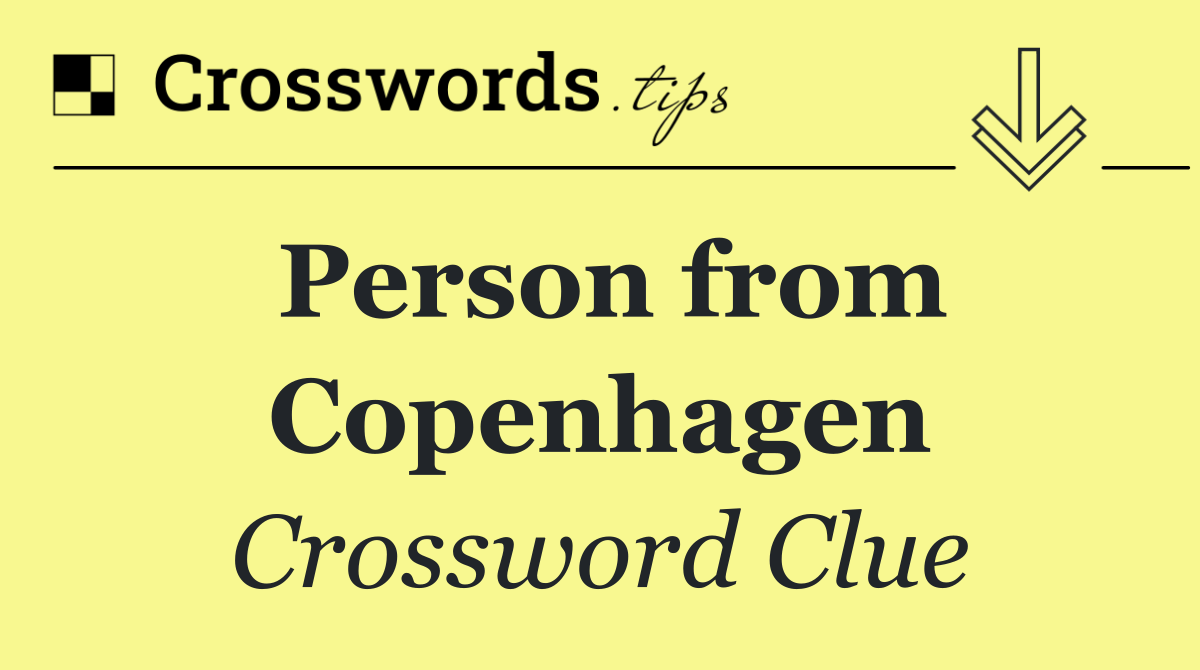 Person from Copenhagen