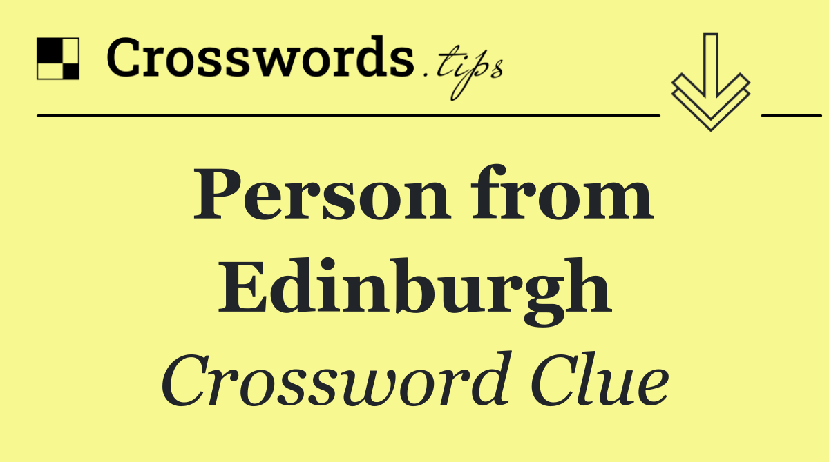 Person from Edinburgh