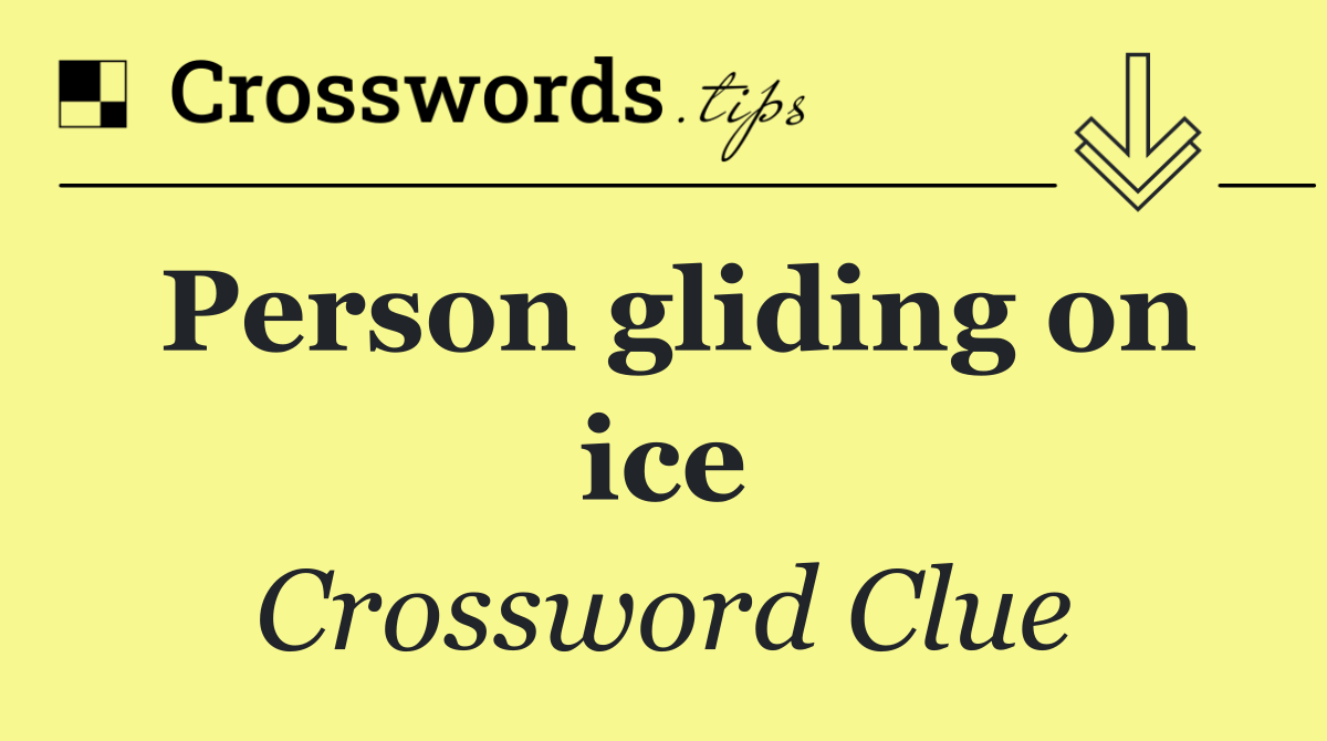 Person gliding on ice