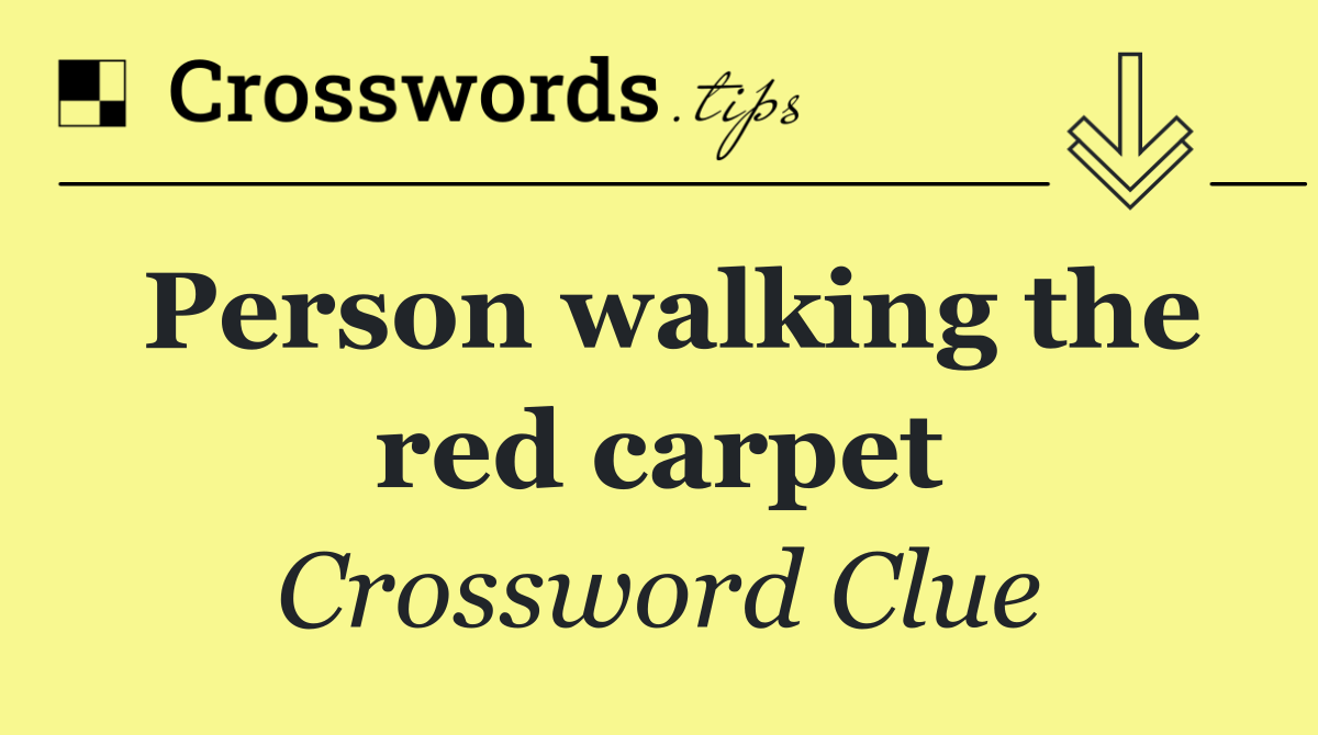 Person walking the red carpet