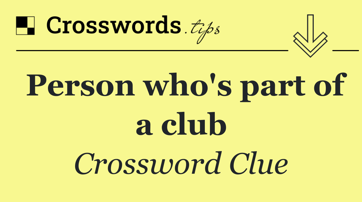 Person who's part of a club