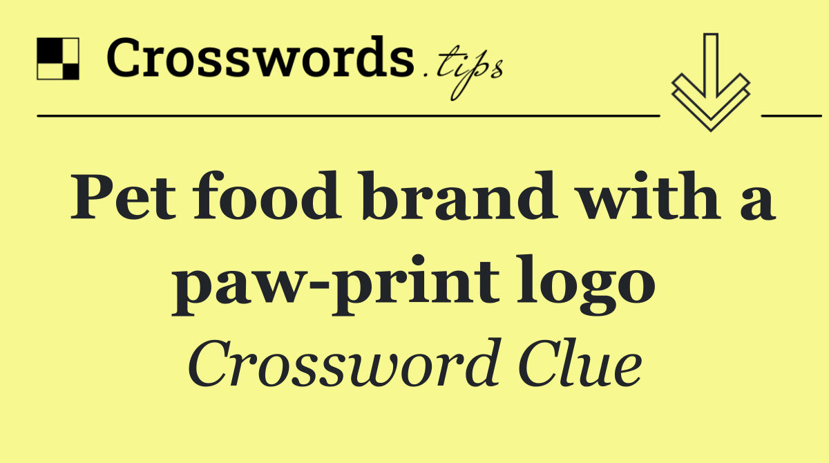 Pet food brand with a paw print logo
