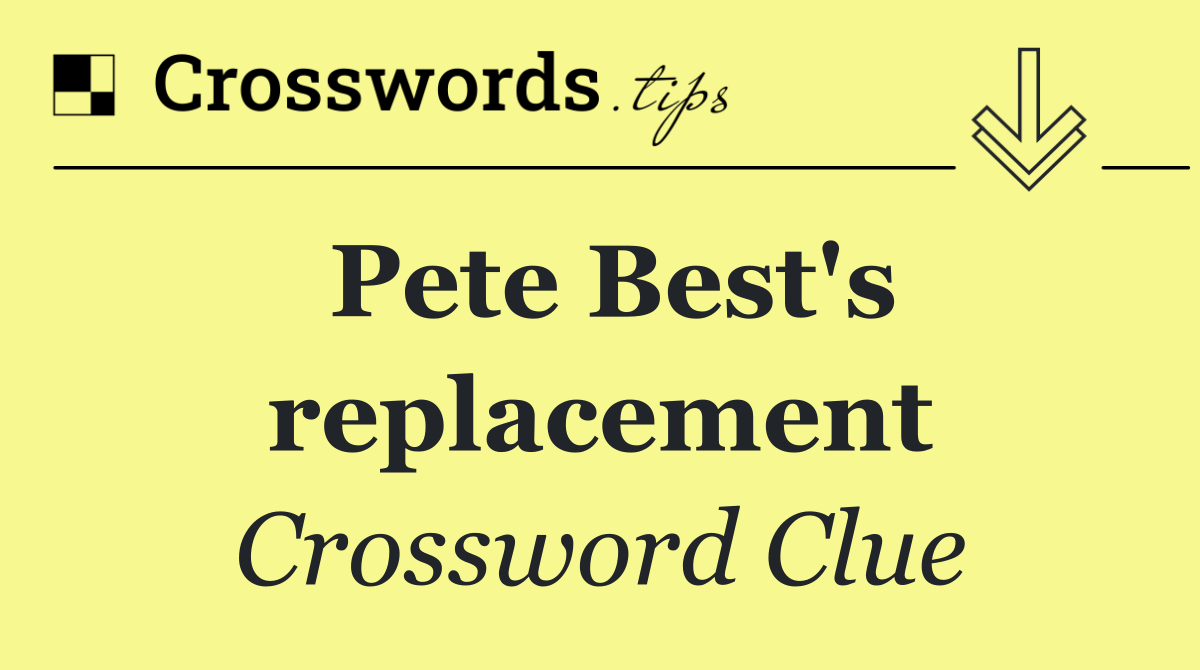 Pete Best's replacement