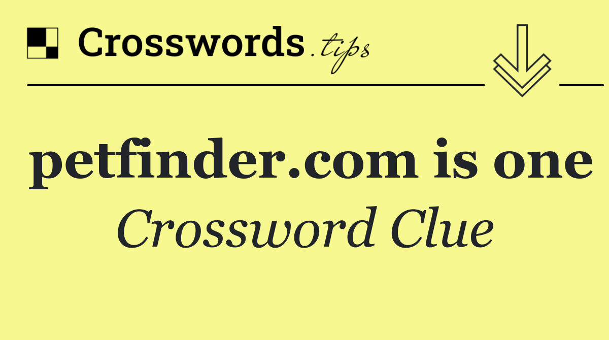 petfinder.com is one