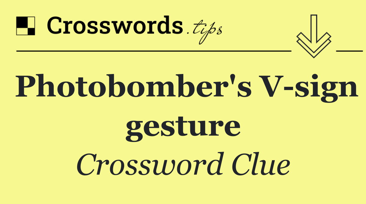Photobomber's V sign gesture