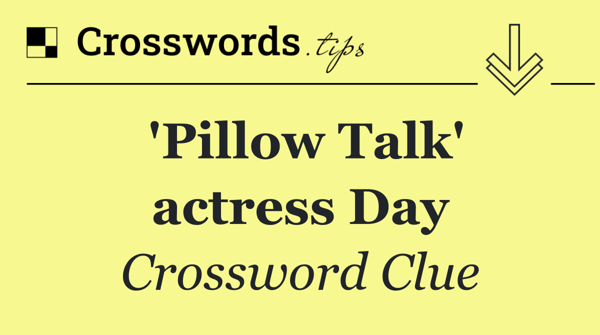 'Pillow Talk' actress Day