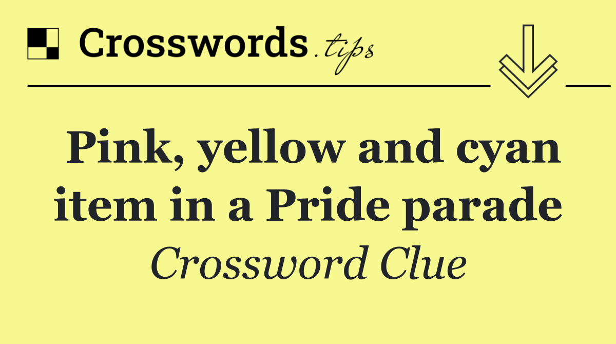 Pink, yellow and cyan item in a Pride parade