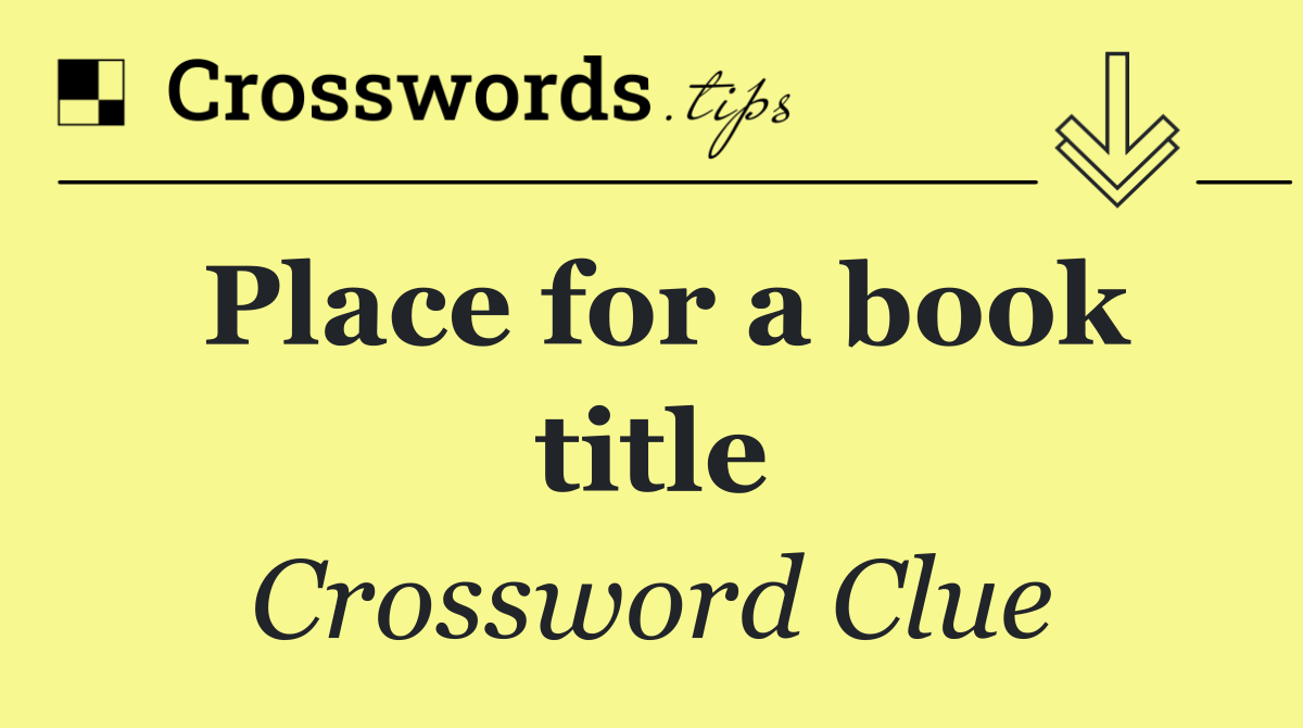 Place for a book title
