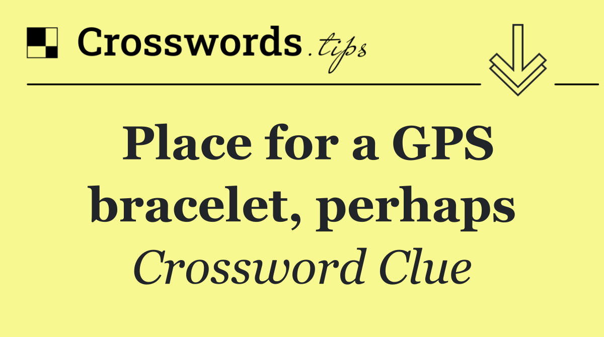 Place for a GPS bracelet, perhaps