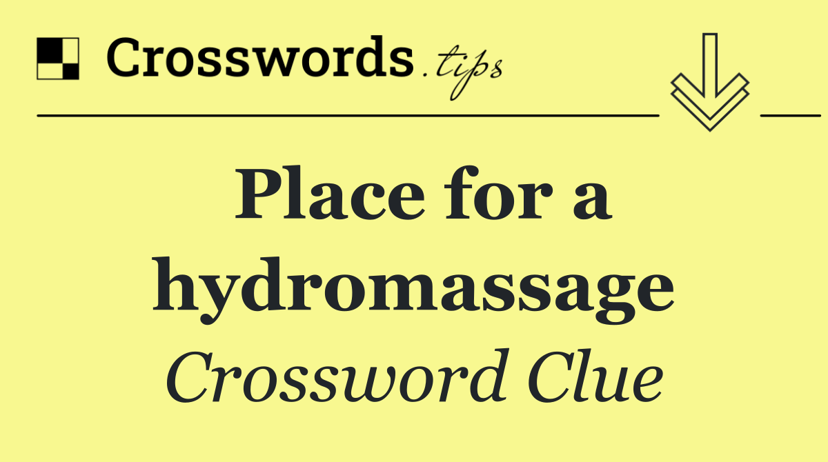Place for a hydromassage