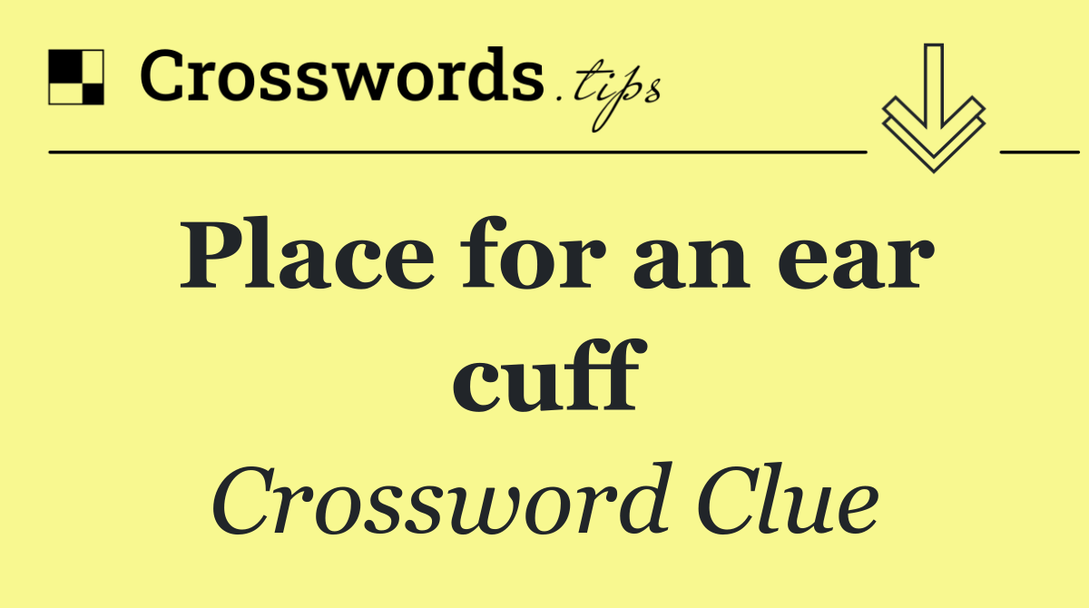 Place for an ear cuff