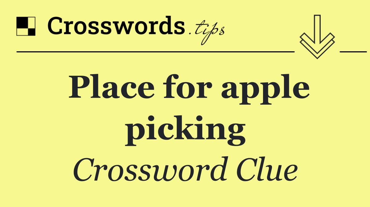 Place for apple picking