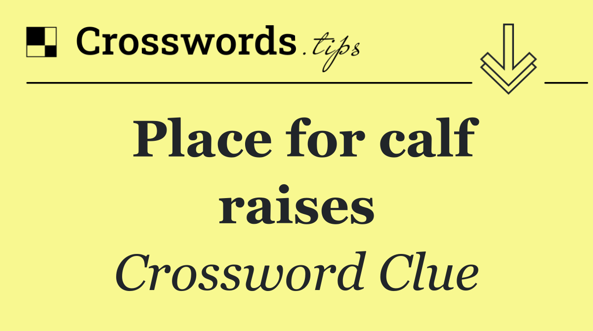 Place for calf raises